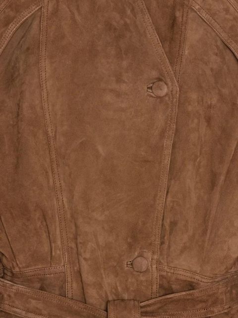 ROTATE BIRGER CHRISTENSEN suede jacket - Brown