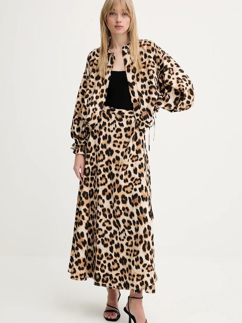 MUNTHE spódnica UBBA kolor brązowy maxi rozkloszowana 255120525519 - zdjęcie produktu nr 2