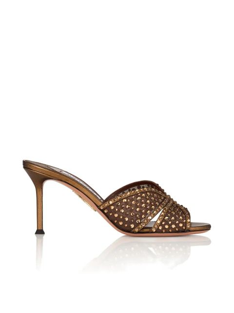 Aquazzura embellished open toe sandals - Brown - zdjęcie produktu nr 1
