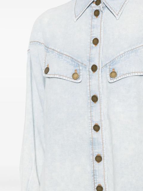 ZIMMERMANN drop-shoulder denim shirt - Blue