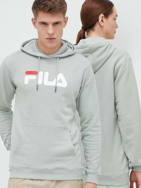 Fila bluza Barumini kolor szary z kapturem z nadrukiem FAU0068 - zdjęcie produktu nr 1
