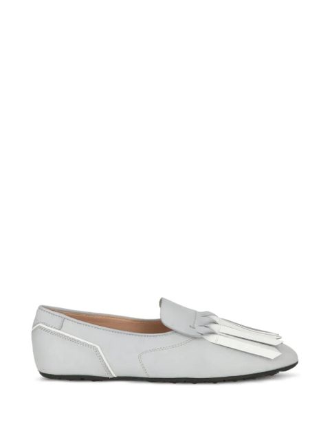 Tod's tassel leather loafers - Grey - zdjęcie produktu nr 1