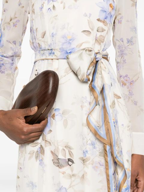 ZIMMERMANN Luna floral print tie maxi dress - Neutrals