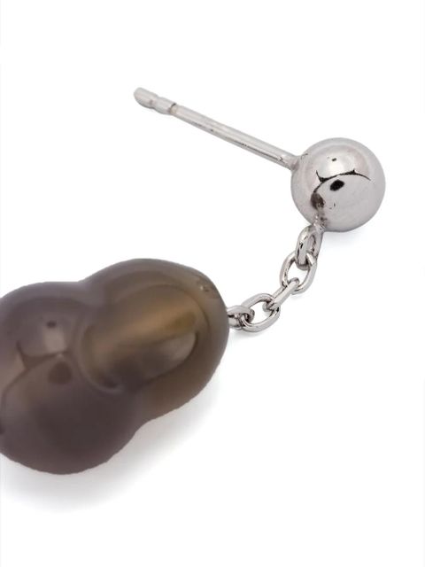 LEMAIRE carved-stone earrings - Grey - zdjęcie produktu nr 2