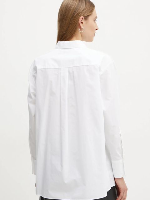 BOSS koszula damska kolor biały regular z kołnierzykiem klasycznym 50530339