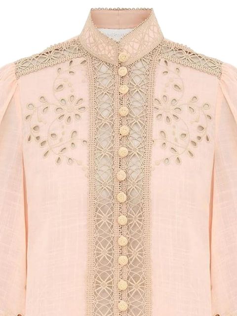 ZIMMERMANN floral-embroidered button shirt - Pink - zdjęcie produktu nr 2