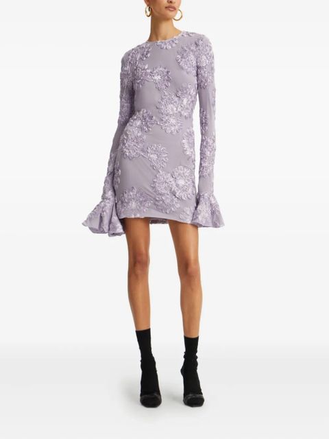 ROTATE BIRGER CHRISTENSEN floral mesh dress - Purple - zdjęcie produktu nr 2