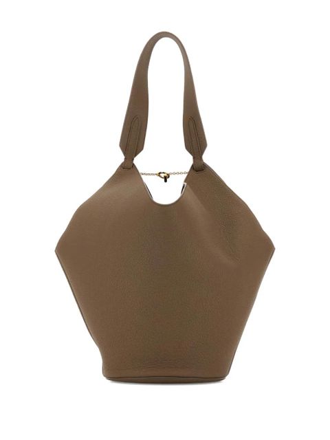 KHAITE Lotus leather tote bag - Brown - zdjęcie produktu nr 2