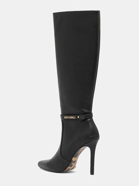 Just Cavalli kozaki damskie kolor czarny na szpilce 79RA3S07ZSD53899