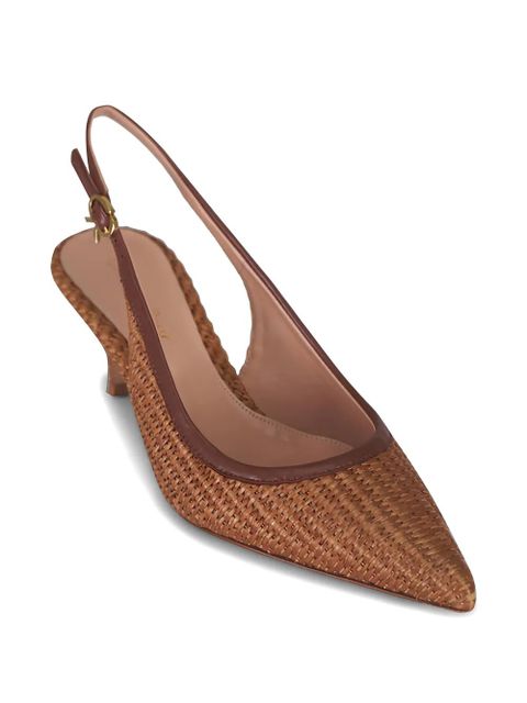 Gianvito Rossi Mincora leather pumps - Brown - zdjęcie produktu nr 2