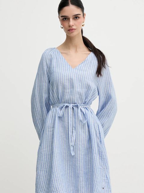 Tommy Hilfiger sukienka lniana - zdjęcie produktu nr 2