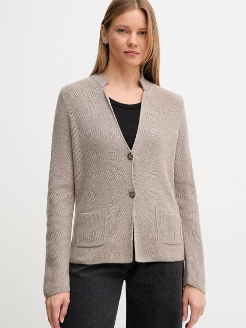 United Colors of Benetton kardigan z dodatkiem wełny kolor beżowy 1235D6934 - zdjęcie produktu nr 1