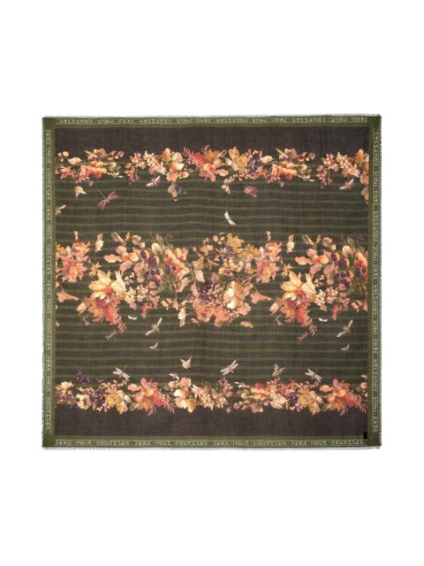 Jean Paul Gaultier floral striped scarf - Green - zdjęcie produktu nr 2