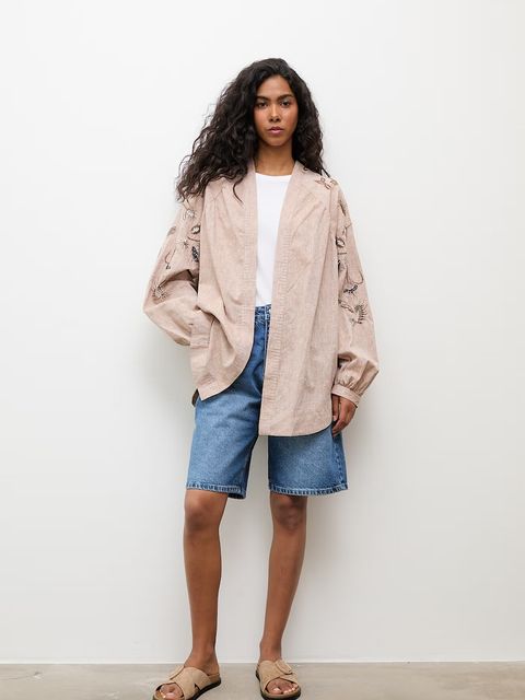 Answear.LAB marynarka damska z lnem - zdjęcie produktu nr 1