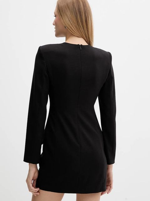 Armani Exchange sukienka z domieszką wełny kolor czarny mini dopasowana XW000661 AF16142