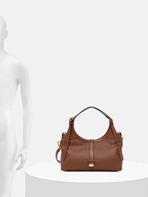 Pollini torebka skórzana kolor brązowy PC4401PP0N QA1