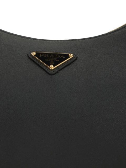 Prada Arqué leather shoulder bag - Black