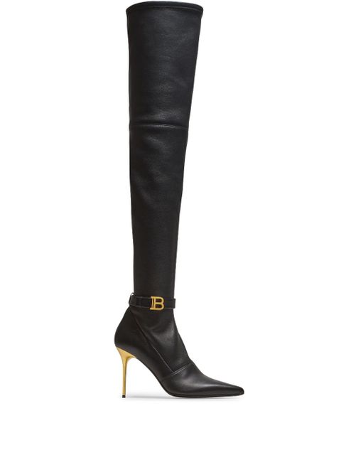 Balmain Raven 120mm over-the-knee boots - Black
