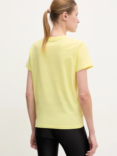 Dkny t-shirt bawełniany damski kolor żółty DP5T9994