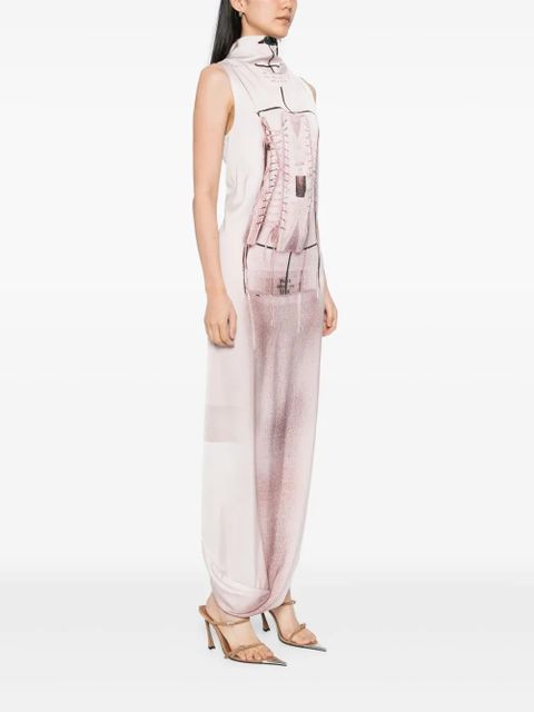 Jean Paul Gaultier maxi bustier-print dress - White - zdjęcie produktu nr 2
