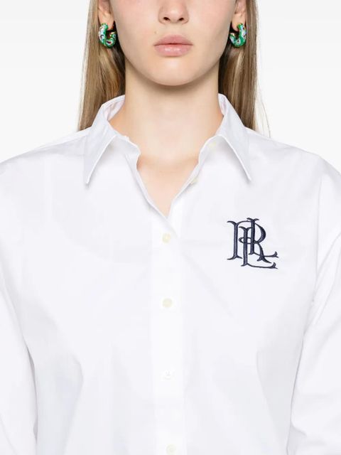 Lauren Ralph Lauren logo-embroidered poplin shirt - White