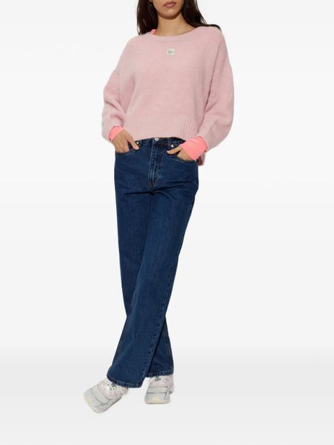 American Vintage round neck badge sweater - Pink