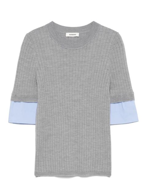 SANDRO layered T-shirt - Grey - zdjęcie produktu nr 1
