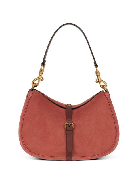 ETRO medium Pony suede buckle shoulder bag - Red - zdjęcie produktu nr 1