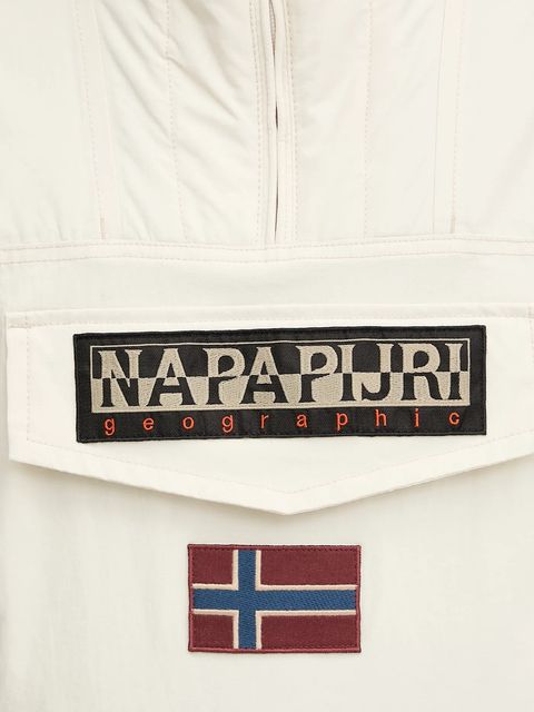 Napapijri kurtka Rainforest kolor beżowy przejściowa oversize NP0A4GM6N1J1