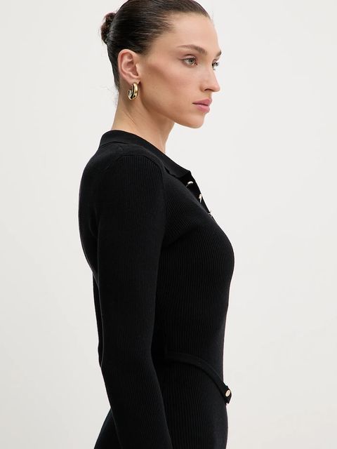 Fracomina body damskie kolor czarny FR25WT5001K43301