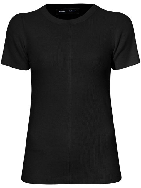Proenza Schouler ribbed crew-neck T-shirt - Black - zdjęcie produktu nr 1