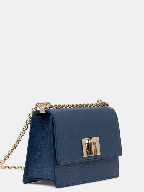 Furla torebka skórzana kolor niebieski BAFKACO.ARE000.6G000