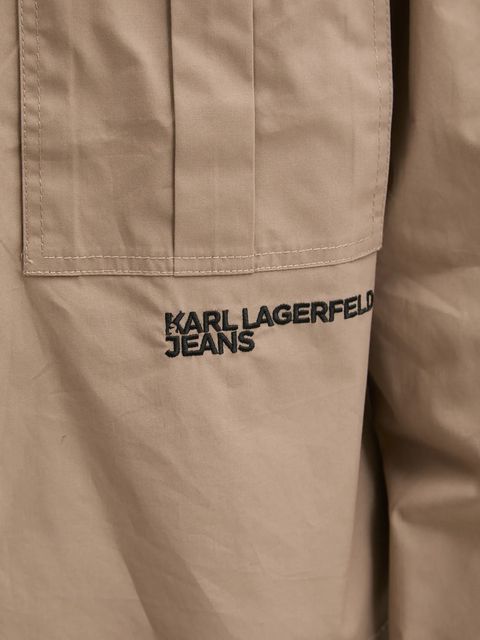 Karl Lagerfeld Jeans koszula damska kolor beżowy relaxed z kołnierzykiem klasycznym A1W11032