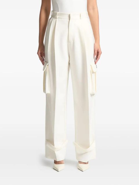 Manière De Voir Danielle pleated cargo trousers - White