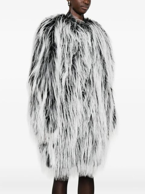 Sportmax Runway faux-fur coat - White