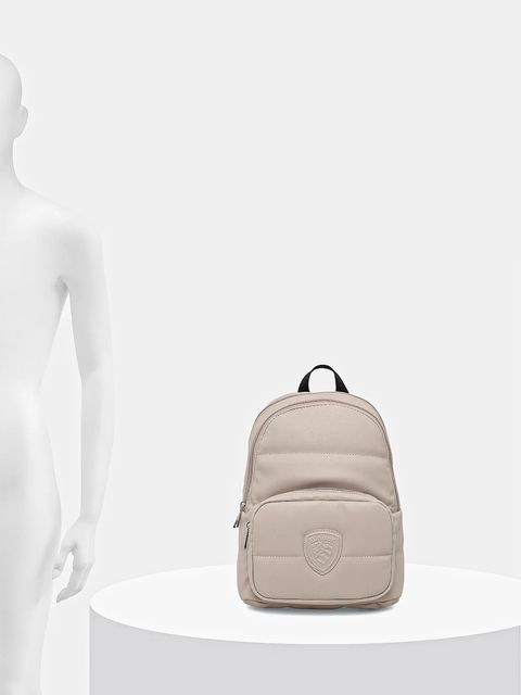 Blauer plecak damski kolor beżowy mały gładki POLLY02