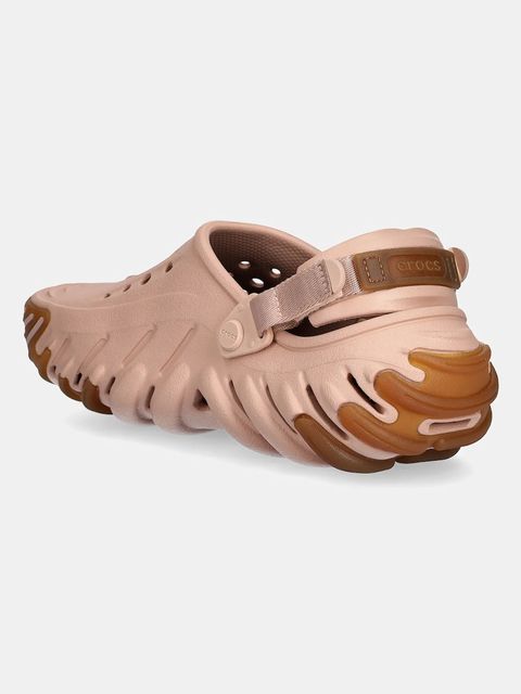 Crocs klapki Echo Gum Ro Clog damskie kolor beżowy 211675