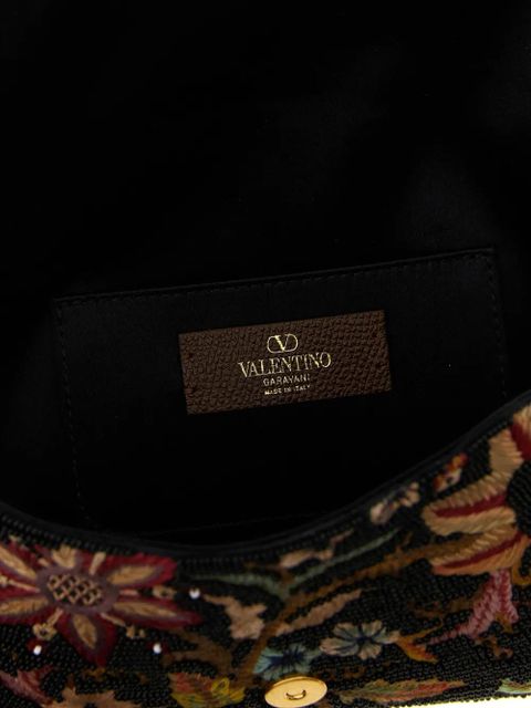 Valentino Garavani small DeVain beaded floral shoulder bag - Black - zdjęcie produktu nr 2