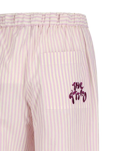 The Attico striped drawstring trousers - Pink