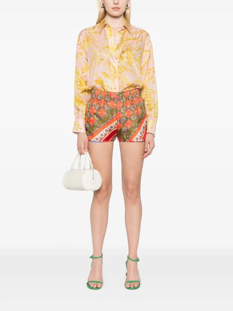 PUCCI Festa-print silk shorts - Green - zdjęcie produktu nr 2