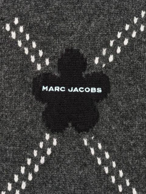 Marc Jacobs argyle flower cardigan - Grey