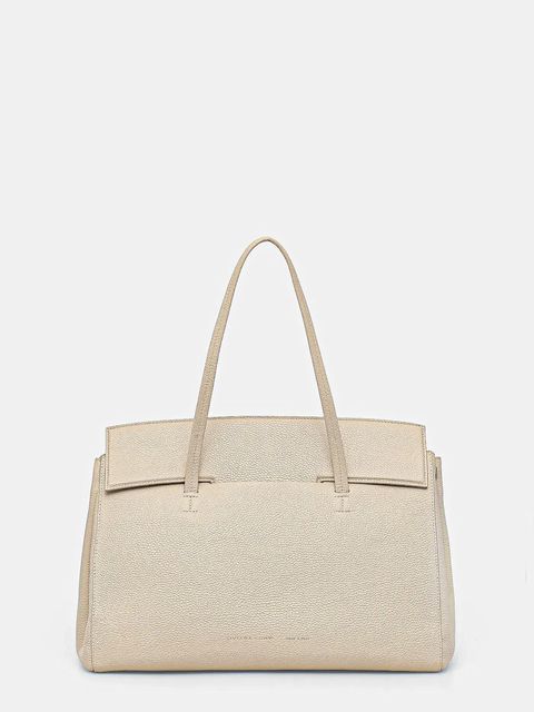 Liviana Conti torebka skórzana kolor beżowy A5WA52 - zdjęcie produktu nr 1