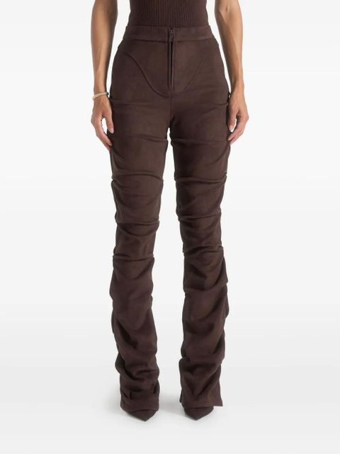 Manière De Voir Caroline tacked flared trousers - Brown