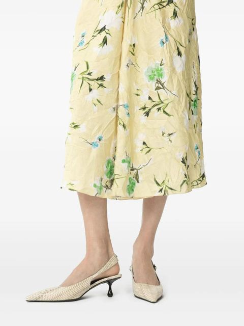 Jimmy Choo 50mm snakeskin-texture slingback pumps - ROCCIA