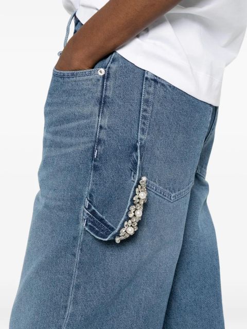 Simone Rocha cuffed jeans - Blue