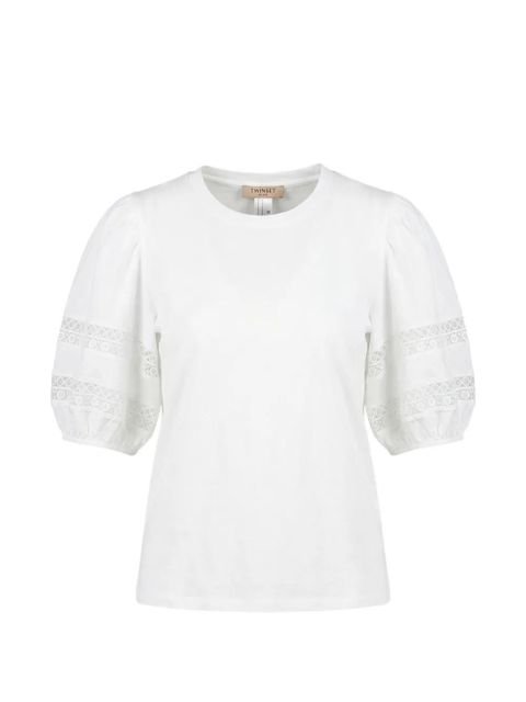 TWINSET lace-embellished T-shirt - White - zdjęcie produktu nr 1