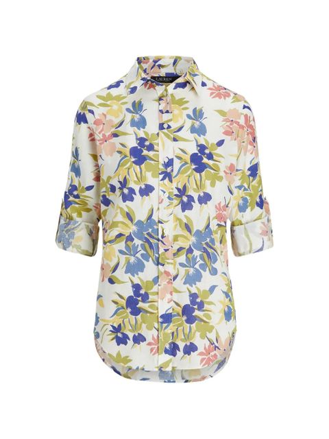 Lauren Ralph Lauren floral-print top - Neutrals - zdjęcie produktu nr 1