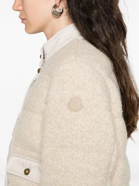 Moncler button-down bomber jacket - Neutrals