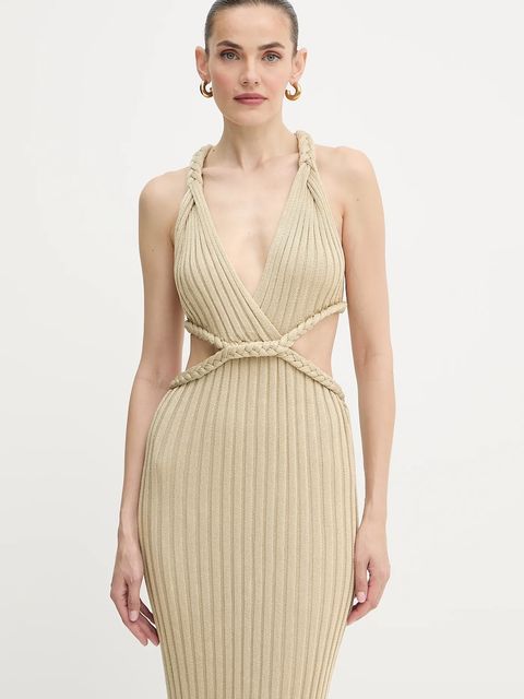 Guess sukienka VANYA kolor zielony maxi dopasowana W5YK0O Z0210