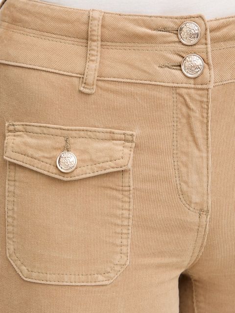 Morgan spodnie sztruksowe POLENO kolor brązowy POLENO